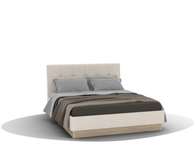Кровать ГАММА КМ-01 (1600) с ПМ, крем, JIM 2
