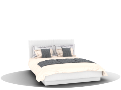 Кровать Siena КМ-01 (1600) под ПМ, белый, MARVEL WHITE
