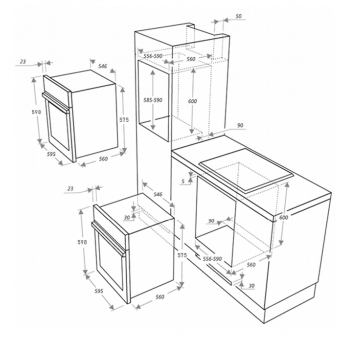 Духовой шкаф Maunfeld EOGC604RBG.MT КА-00015247 в магазине «На диване» в Ставрополе  — Выгодная цена